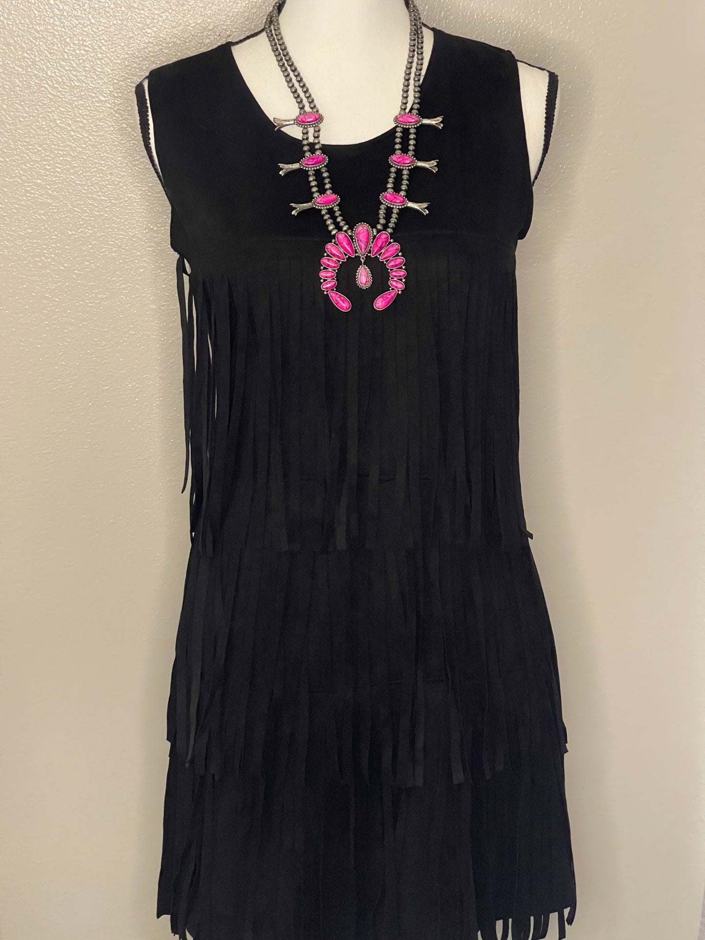 Black Fringe Dress