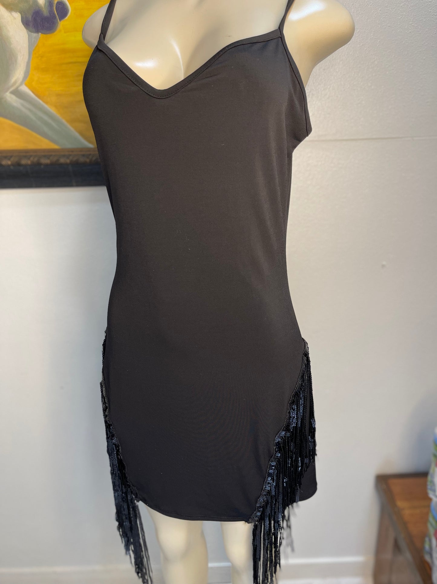 Black sequin dress