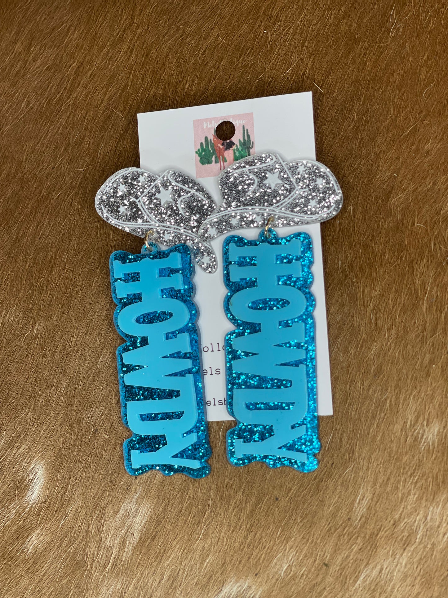 Blue Howdy earrings