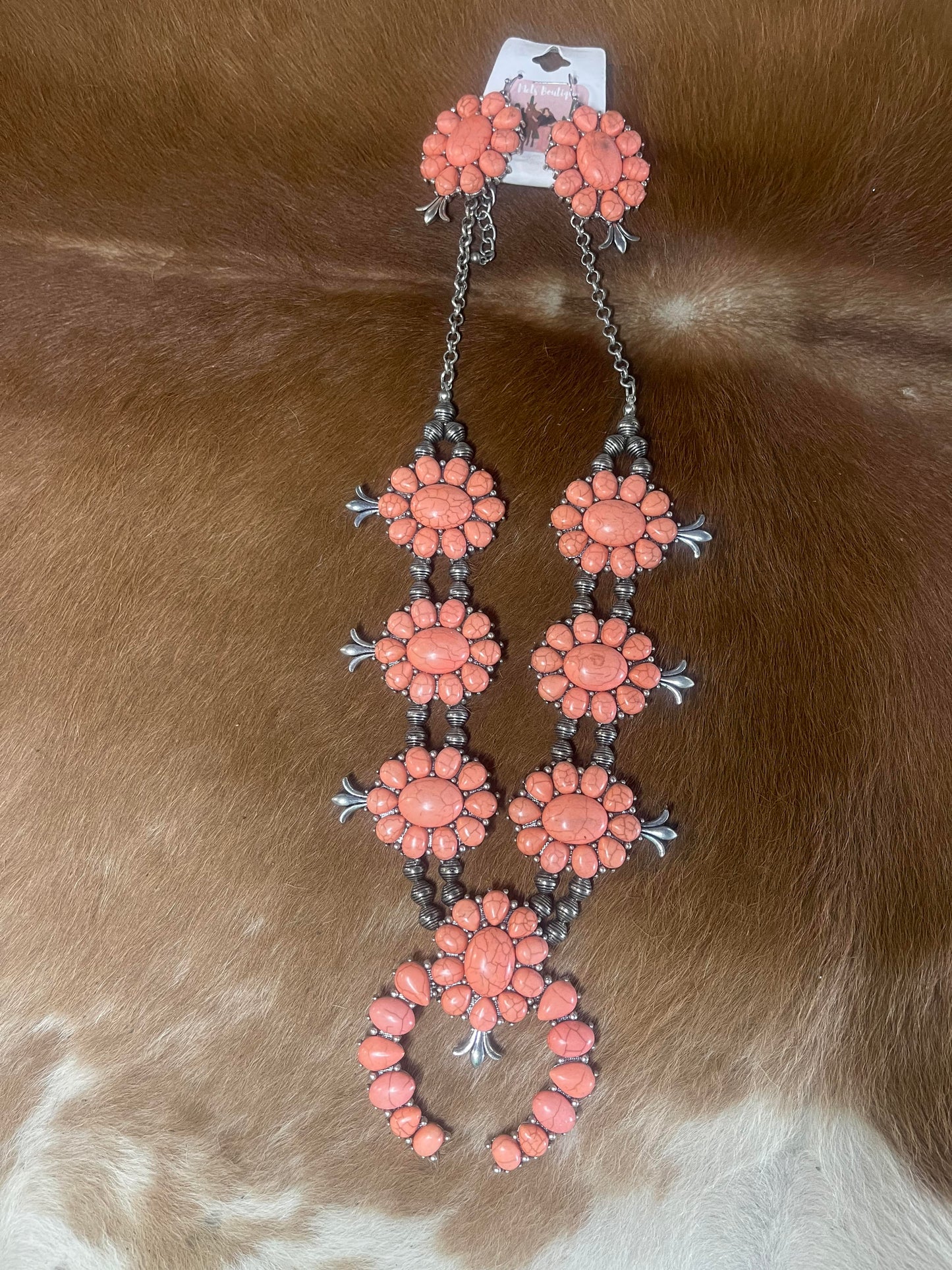 Peach Necklace Set