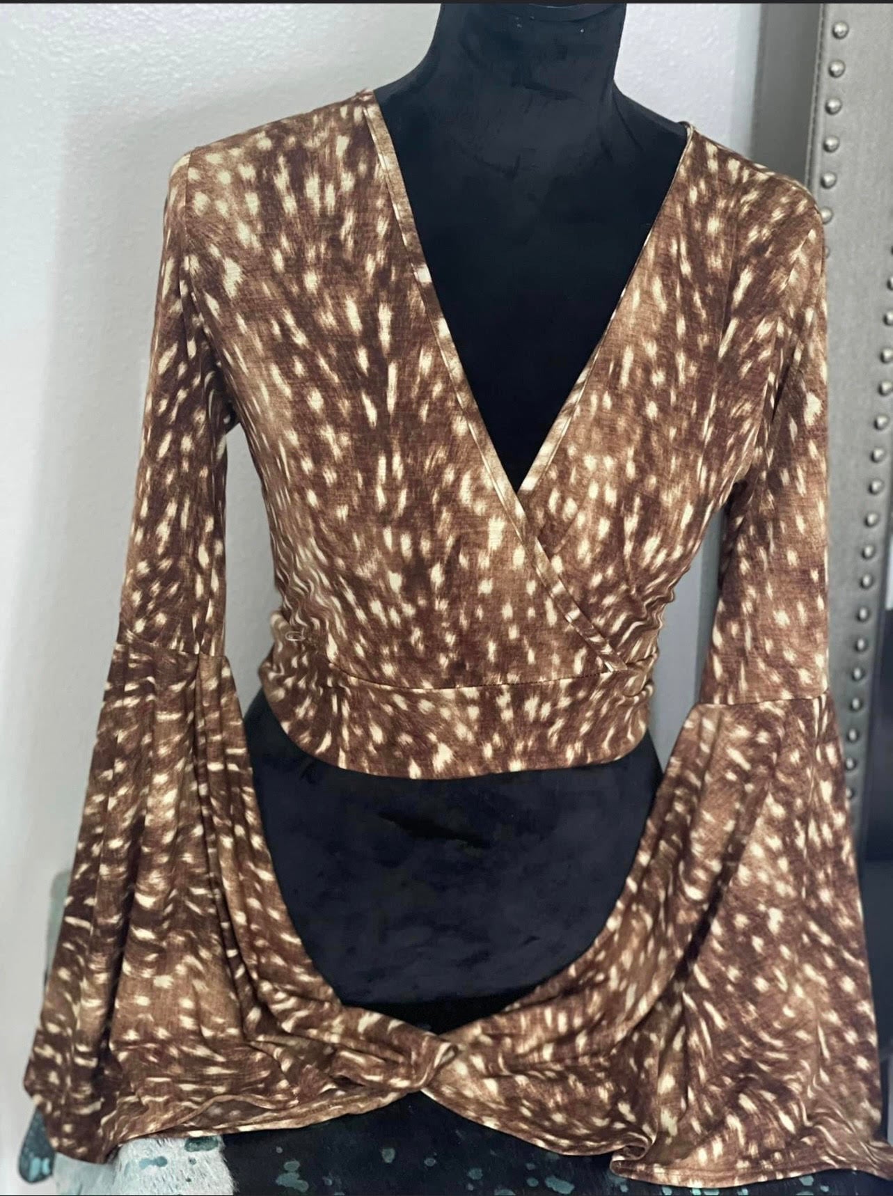 Deer Print Top