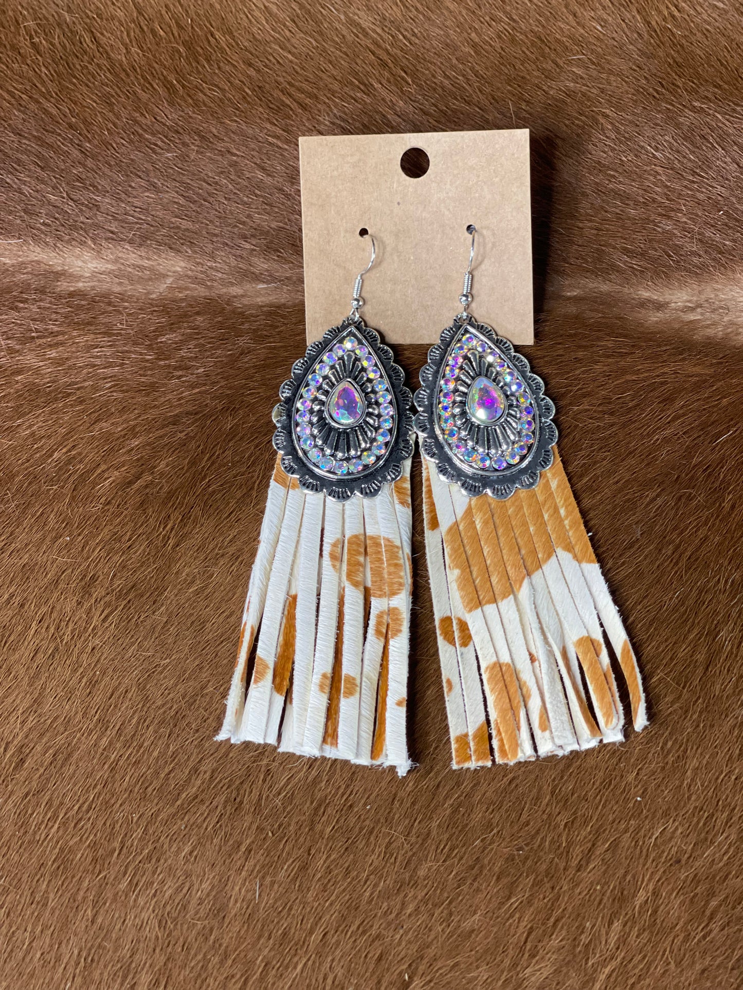 Cowprint Earrings