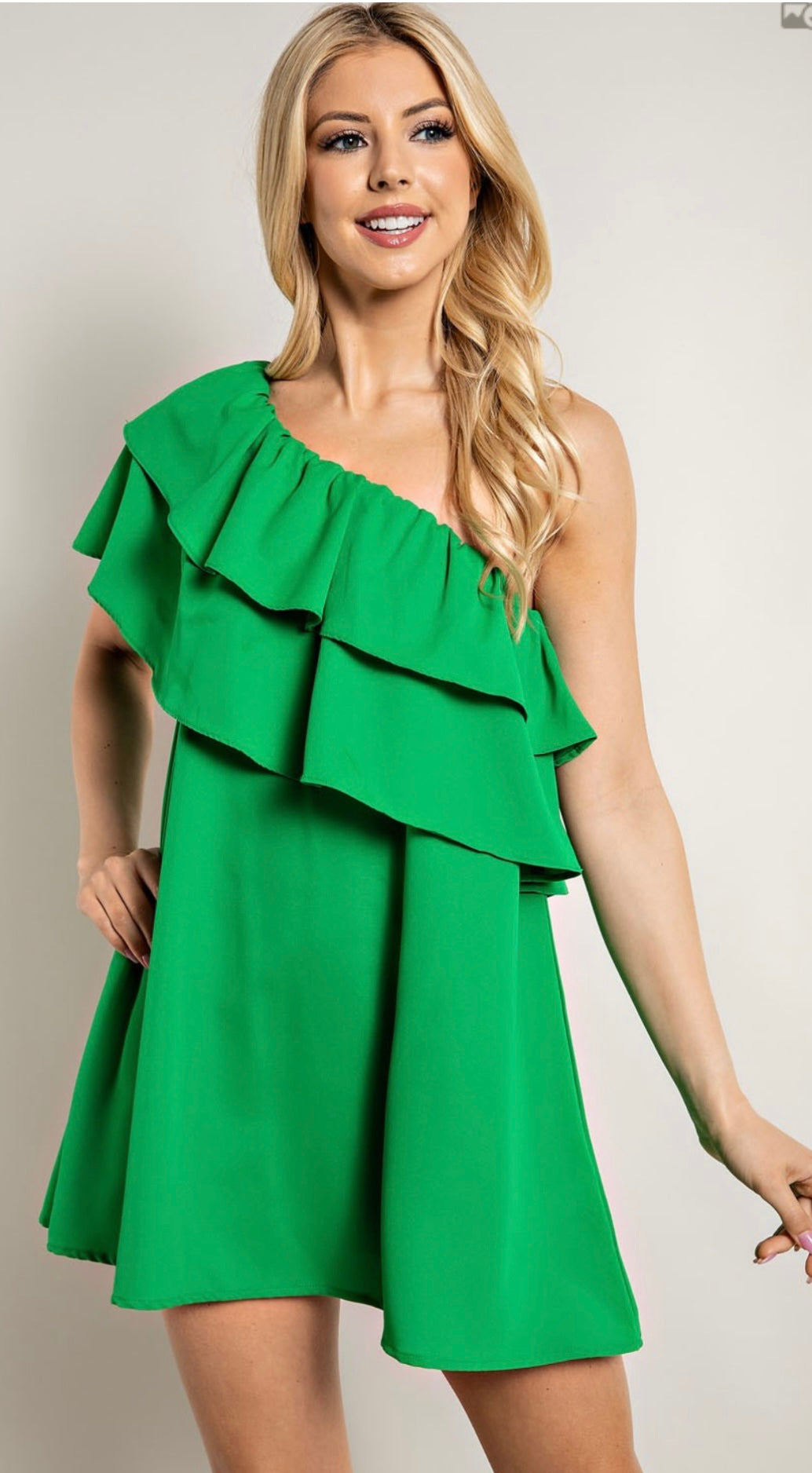 Green Ruffle Dress