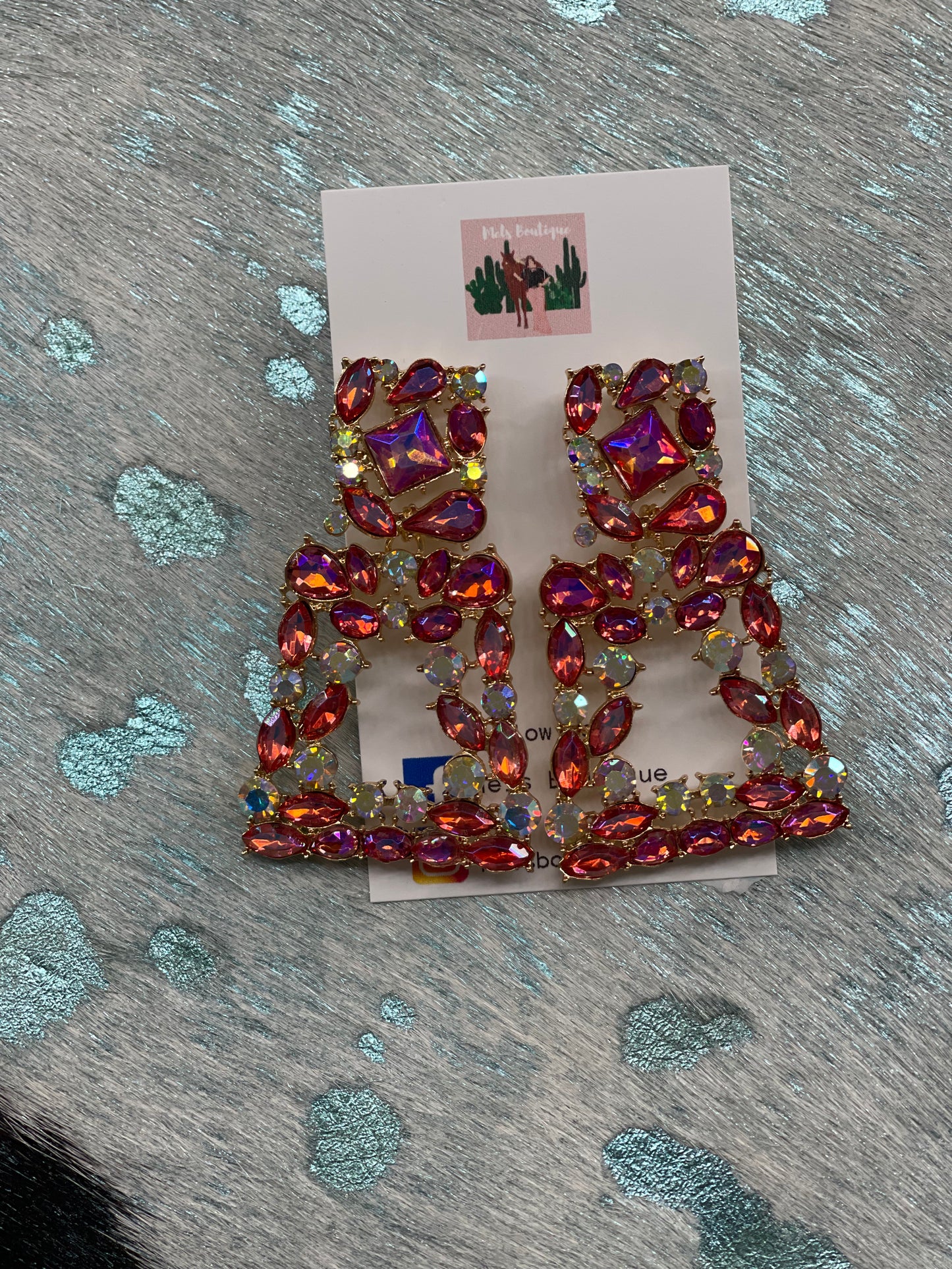 Pink Drop Earrings