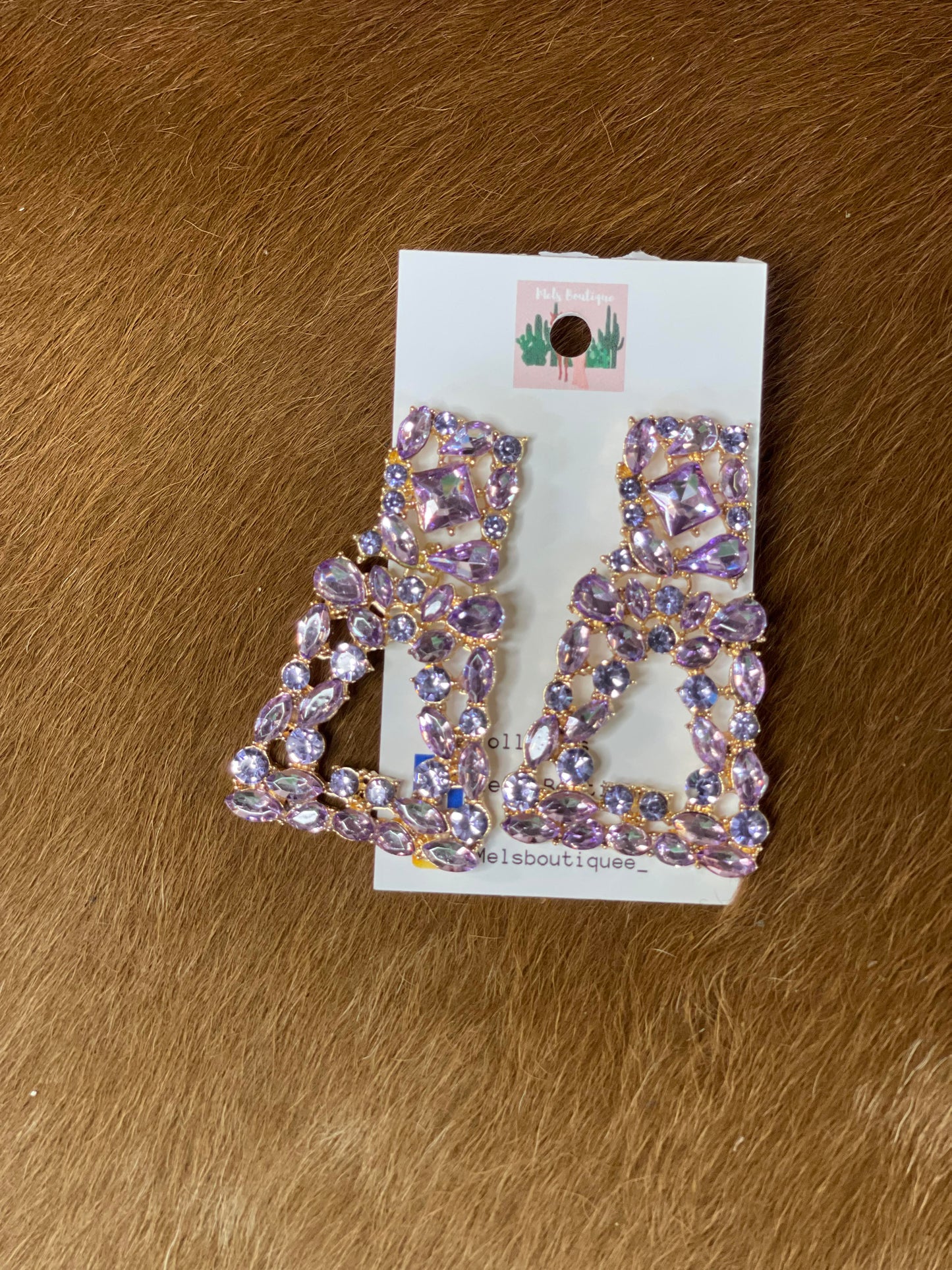Out Purple earrings