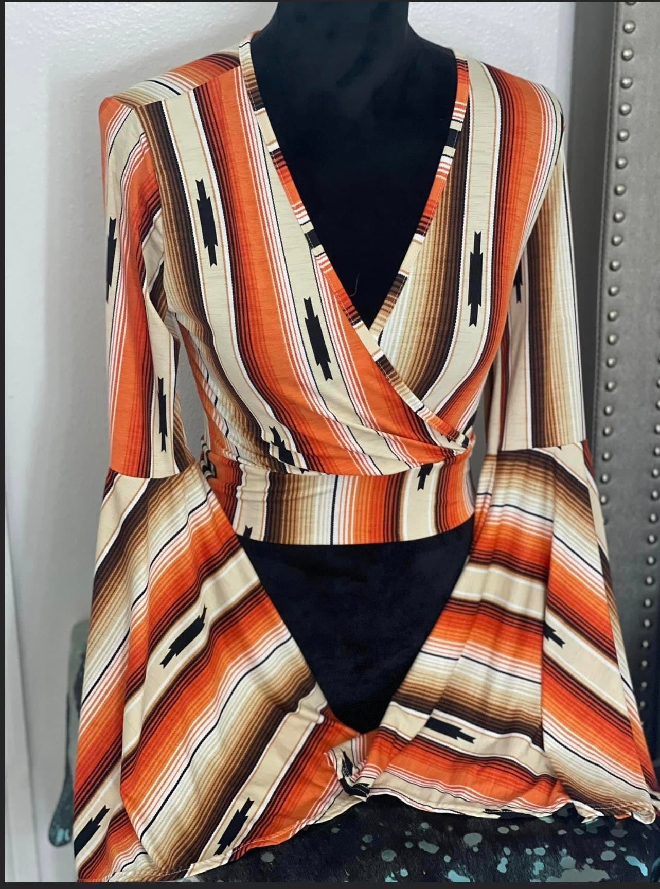 Orange Print Top