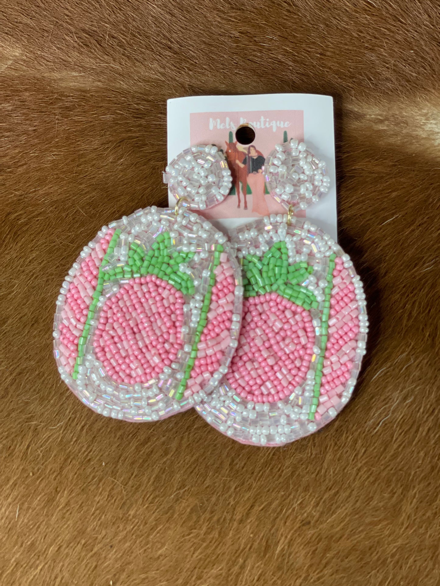 Pink Pinapple earrings